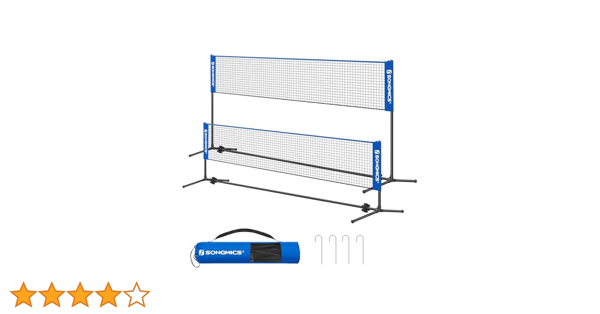 Amazon | SONGMICS バドミントン ネット ポータブルバドミントン